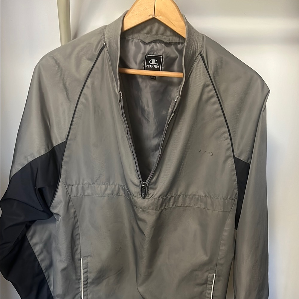 Champion Gray and Black Lightweight Windbreaker